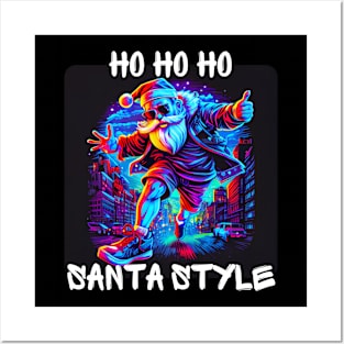 Graffiti Style - Ho Ho Ho Santa Style 3 Posters and Art